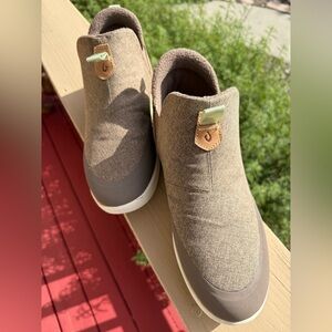 OluKai Tan and Brown Slip-On Shoes